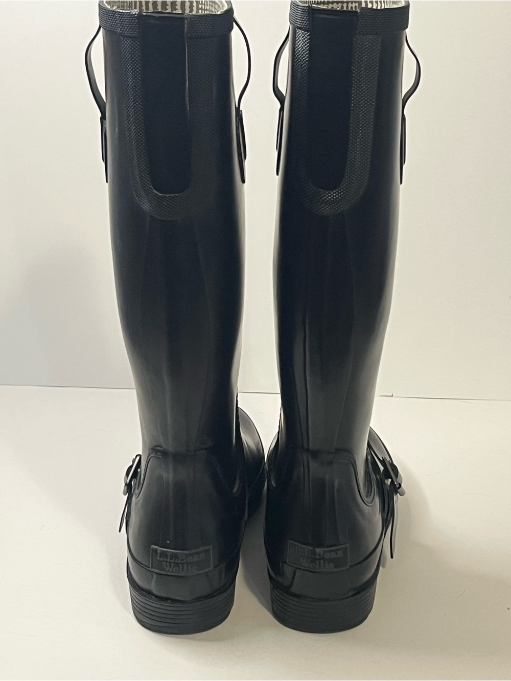 L.L. Bean Black Tall Rubber Rain Boots - Picture 5 of 8